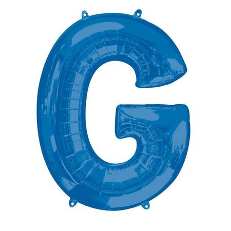 ANAGRAM 32 in. Letter G Shape Foil Balloon Blue 86453